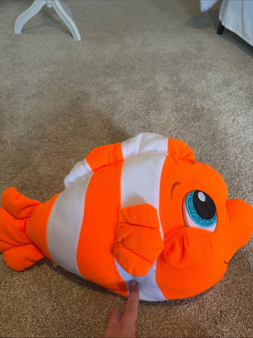 Nemo Plush Orange & White Clownfish Pet Toy